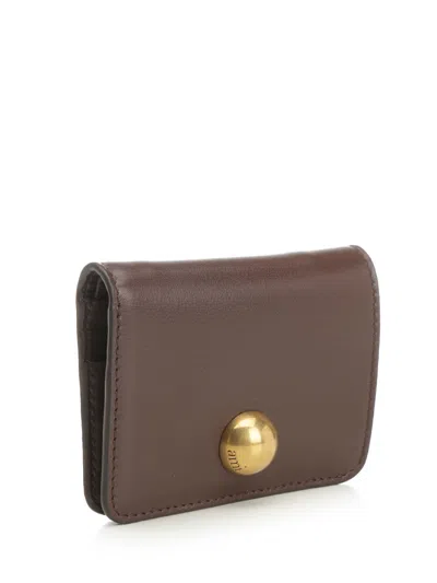 Ami Alexandre Mattiussi Foldable Wallet In Brown