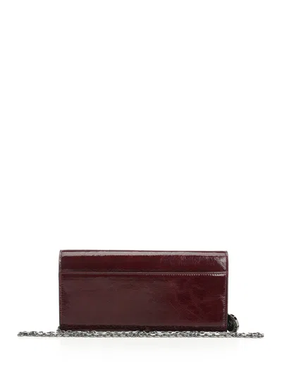 Roger Vivier Belle Vivier Wallet In Burgundy
