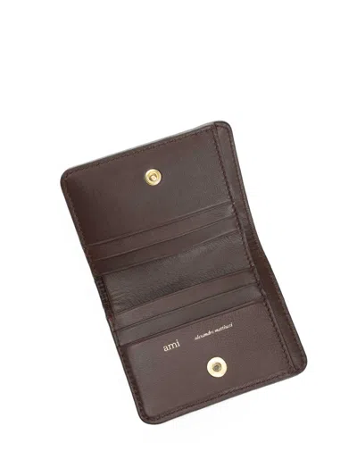 Ami Alexandre Mattiussi Foldable Wallet In Brown