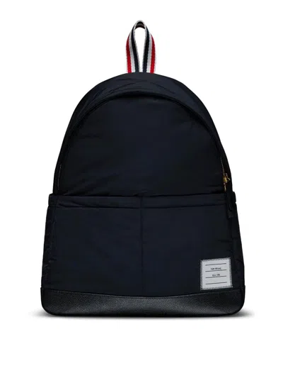 Thom Browne Branded Backpack Adjustable Straps In Black
