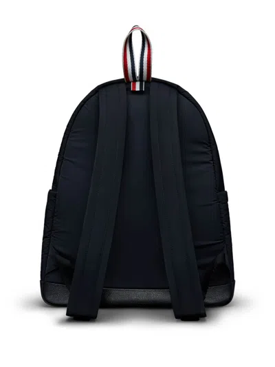 Thom Browne Branded Backpack Adjustable Straps In Black