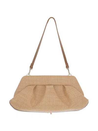 Themoirè Emera Fringed Clutch In Brown