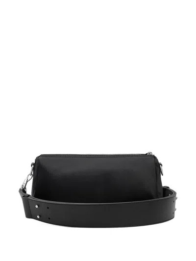 Ami Alexandre Mattiussi Nylon And Canvas Mini Bag In Black