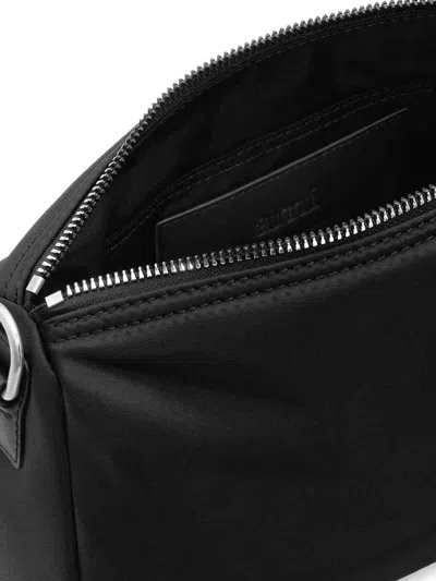 Ami Alexandre Mattiussi Nylon And Canvas Mini Bag In Black