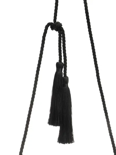 Valentino Loc Mini Velvet Clutch In Black