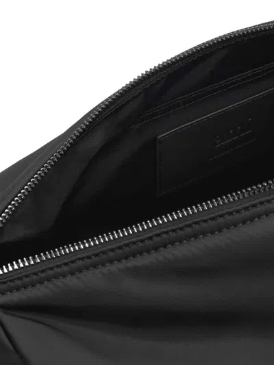 Ami Alexandre Mattiussi Ami Paris Marcel Large Nylon Shoulder Bag In Black