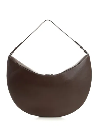 Jacquemus Large Ovalo Hobo Bag In Brown