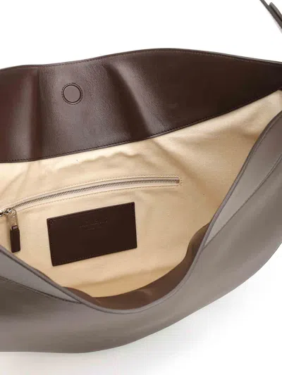 Jacquemus Large Ovalo Hobo Bag In Brown