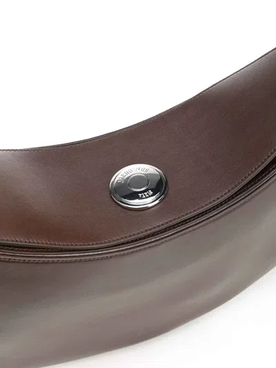 Jacquemus Large Ovalo Hobo Bag In Brown