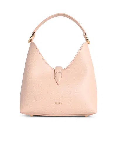 Furla Mini Bag Hobo Iride With Detachable Strap In Pink