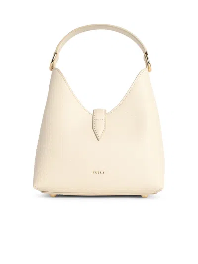 Furla Cream Leather  Mini Bag In White