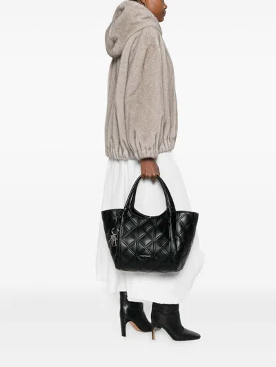 Emporio Armani Leather Shopping Bag In Black