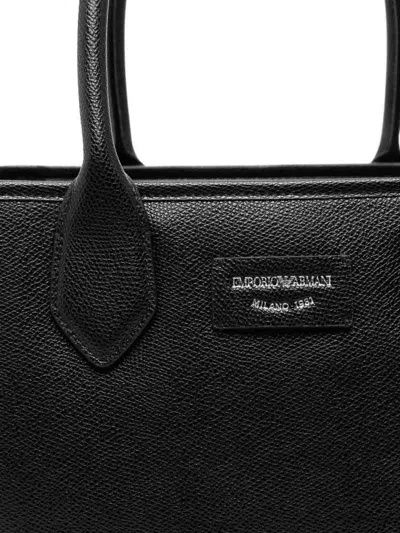 Emporio Armani Medium Tote Bag In Black