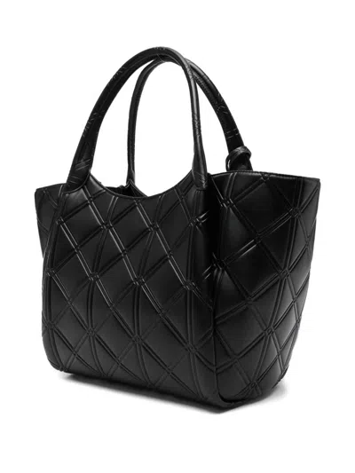 Emporio Armani Leather Shopping Bag In Black