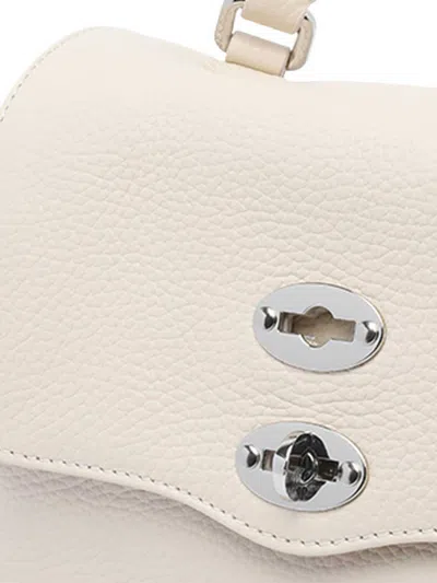 Zanellato Postina Daily Baby Leather Handbag In White