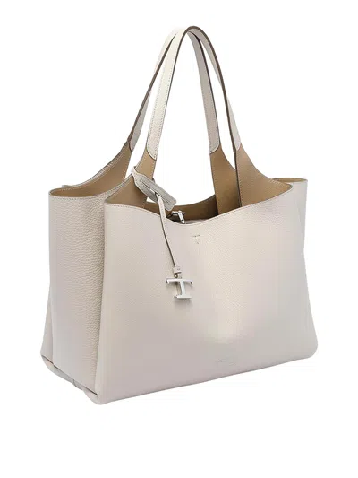 Tod's Tods Medium Leather Tote Bag In Sand