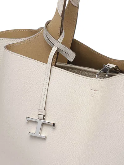 Tod's Tods Medium Leather Tote Bag In Sand