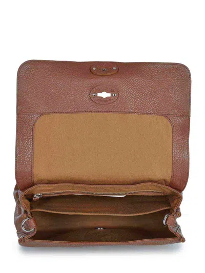 Zanellato Bag Made Of Hammered Leather In Brown