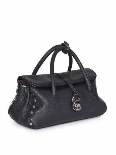 Zanellato Bag Made Of Hammered Leather In Black
