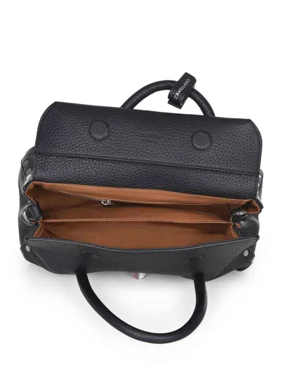 Zanellato Bag Made Of Hammered Leather In Black