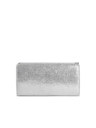 Stella Mccartney Falabella Silver  Crossbody Chain Wallet In White
