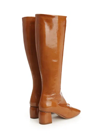 Forte Forte Knee-high Block-heel Boots In Orange