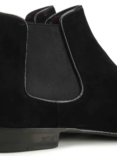 Lidfort Chelsea Boot In Suede In Black