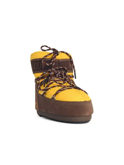 Moon Boot Icon Low Yellow Polyamide Boots In Yellow