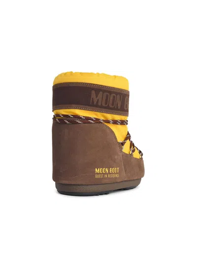 Moon Boot Icon Low Yellow Polyamide Boots In Yellow