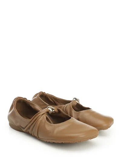 Loewe Pebble Ballerinas In Neutral