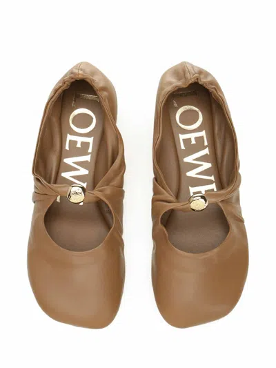 Loewe Pebble Ballerinas In Neutral