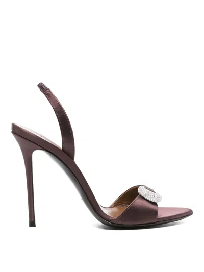 Giuseppe Zanotti Clandestino Satin Heel Sandals In Purple