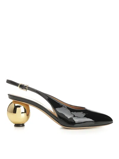 Ferragamo Detailed Archive Heel 01k4437848791c Nerobiscotto In Black