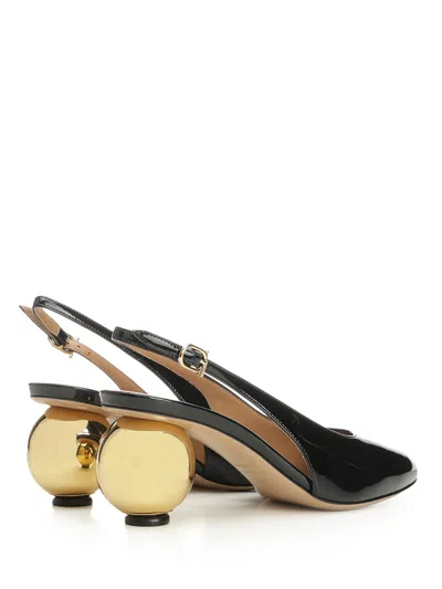 Ferragamo Detailed Archive Heel 01k4437848791c Nerobiscotto In Black