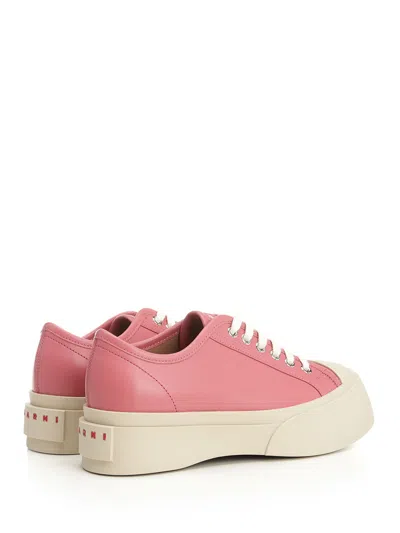 Marni Platform Sneakers With Smooth Leather Upper In Pink