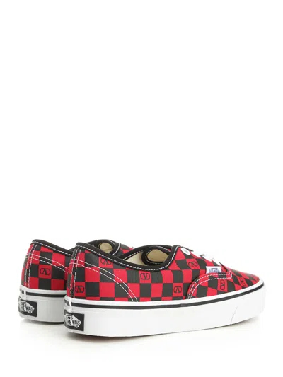 Valentino Red Vans Edition Low-top Vlogo Checkerboard Sneakers In Multi