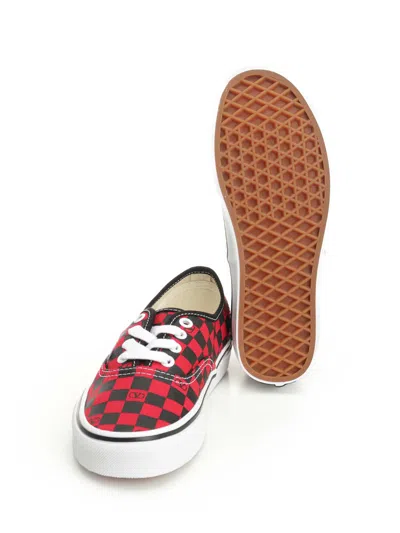 Valentino Red Vans Edition Low-top Vlogo Checkerboard Sneakers In Multi
