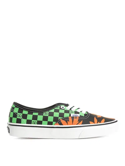 Valentino Garavani X Vans Men's Tess St Vlogo Tropical Canvas Low-top Sneakers In Green