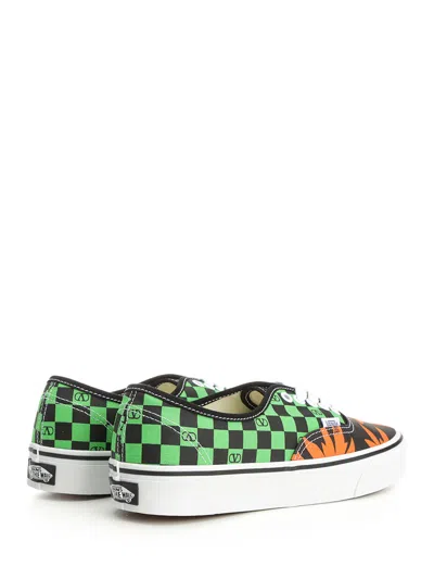 Valentino Garavani X Vans Men's Tess St Vlogo Tropical Canvas Low-top Sneakers In Green