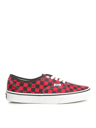 Valentino X Vans Men's Tess St Vlogo Check Canvas Low-top Sneakers In Black