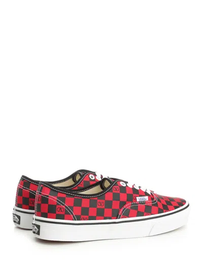 Valentino X Vans Men's Tess St Vlogo Check Canvas Low-top Sneakers In Black