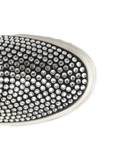 Golden Goose Penstar Suede Shoe With Crystals In Black