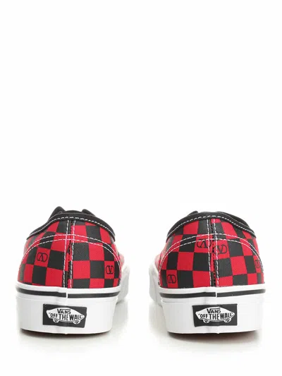 Valentino X Vans Men's Tess St Vlogo Check Canvas Low-top Sneakers In Black