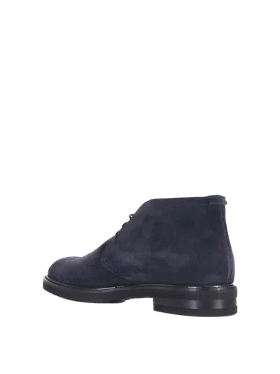 Jerold Wilton Suede Ankle Boots In Blue