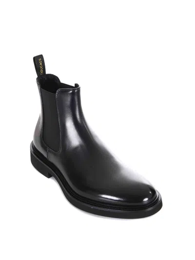 Doucal's Doucals Brushed Leather Ankle Boots In Black