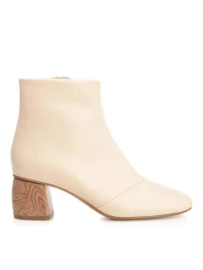 Forte Forte Leather Wood-heel Boots In Pink