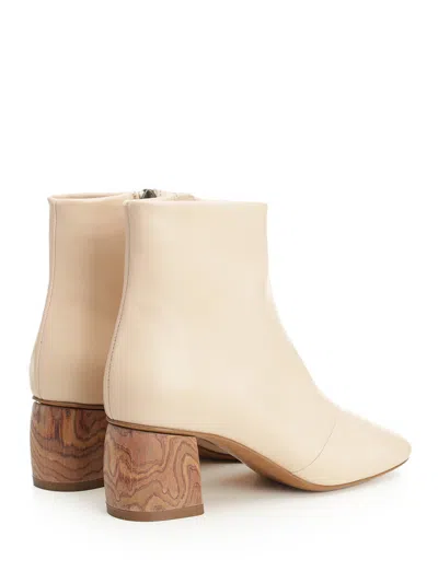 Forte Forte Leather Wood-heel Boots In Pink