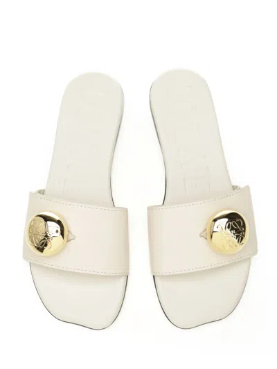 Loewe Slide Pebble In White