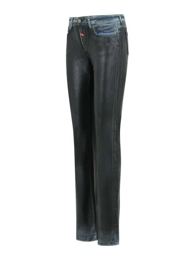 Acne Studios Slim Fit Cotton Jeans With Faded Effect In Multi