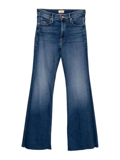 Mother Lil Doozy Fray Denim Jeans In Blue